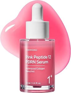 TOSOWOONG Pink Peptide 12 PDRN Serum With Salmon DNA PDRN 10,320ppm, 12 Peptides, Niacinam