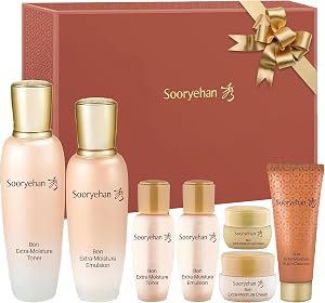 Sooryehan Bon Extra Moisture Korean Skin Care Gift Set (13.01 Fl Oz) - Luxury Premium High