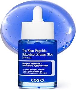 COSRX The Blue Copper Peptide Bakuchiol Serum, Korean Peptide Plumping Serum for Face, GHK